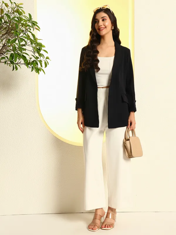 Zastraa_Women_Navy_Blue_Regular-Fit_Front_Open_Coat