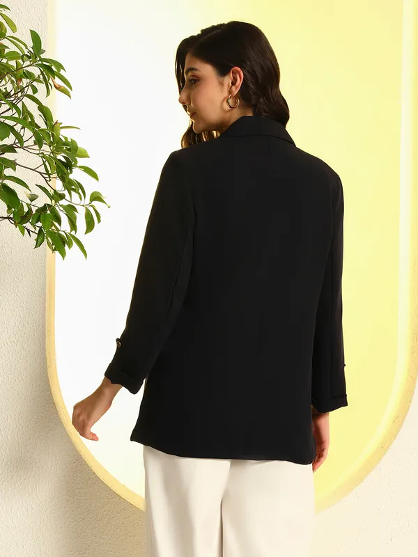 Zastraa_Women_Navy_Blue_Regular-Fit_Front_Open_Coat
