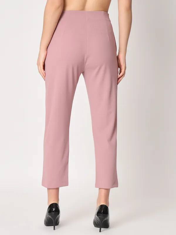 Zastraa_Women_Pink_Peg_Leg_Slim_Fit_High-Rise_Cropped_Trousers