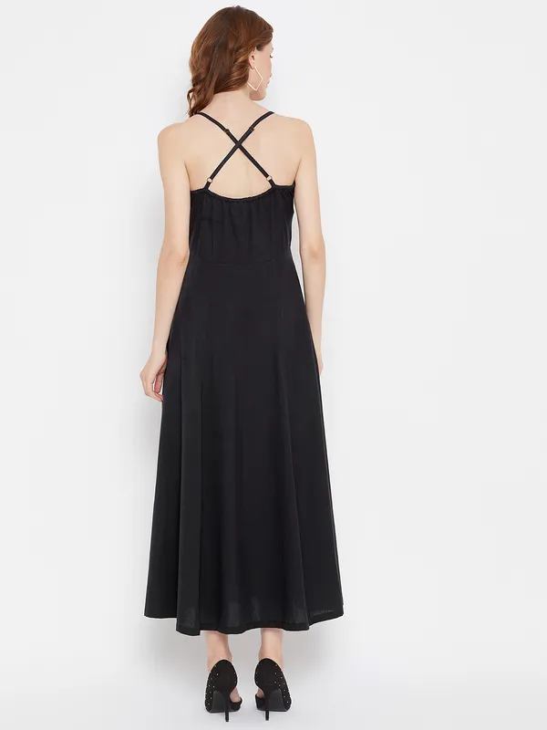 Black_Solid_Cotton_Maxi_Dress