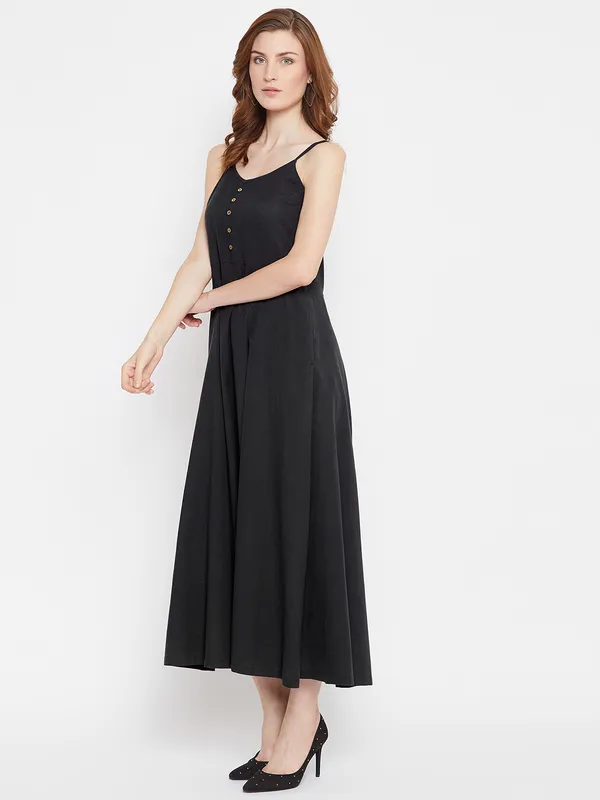 Black_Solid_Cotton_Maxi_Dress
