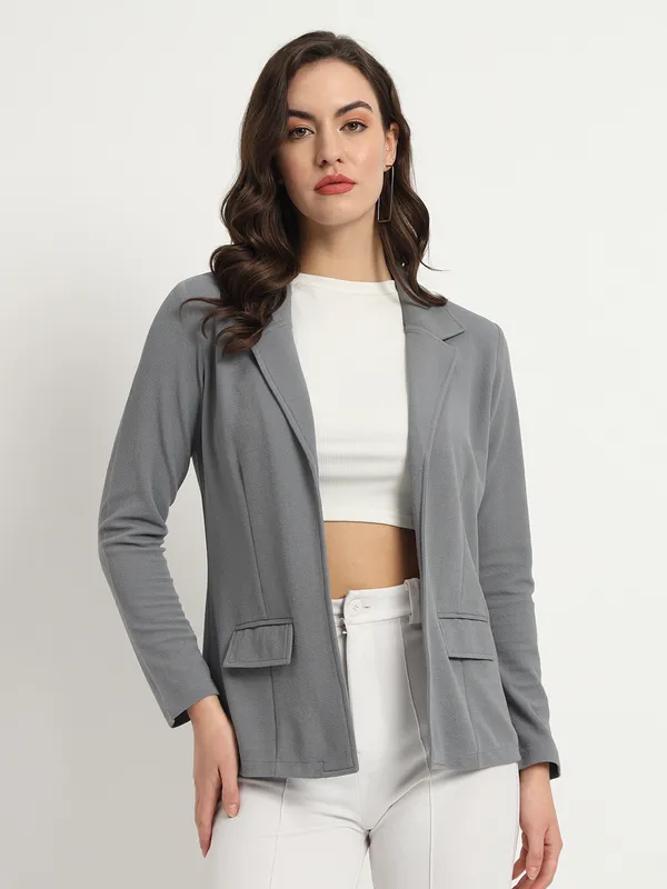 Grey_Polyester_Coat_For_Women