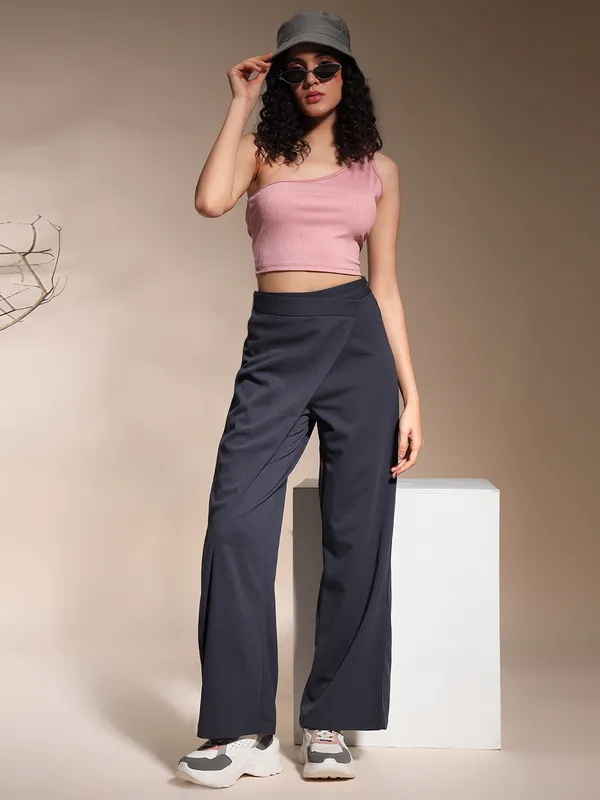 Zastraa_Wrap_Up_Charcoal_Grey_Wide_Leg_Korean_Pants