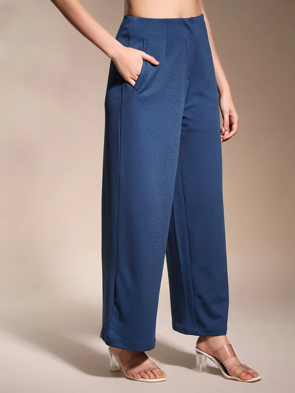 Zastraa_Denim_Blue_High_Waist_Culotte_Trouser