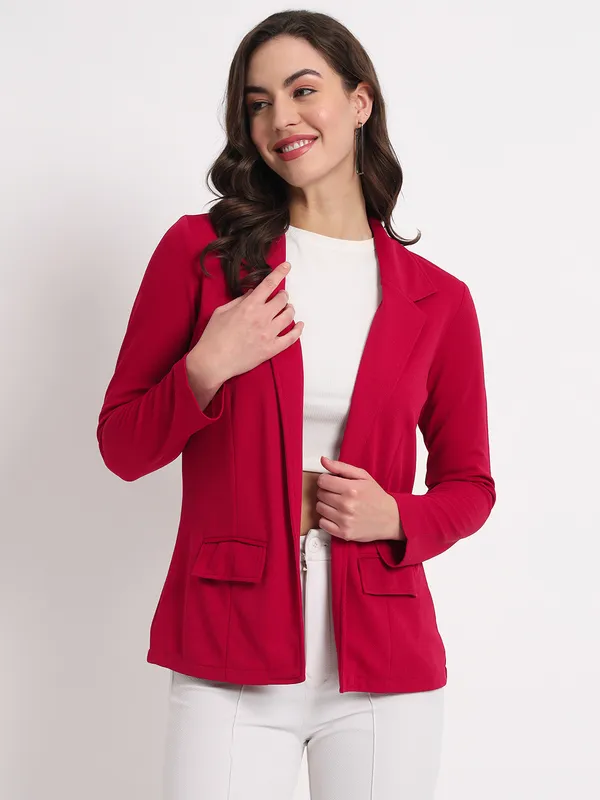 Pink_Polyester_Coat_For_Women