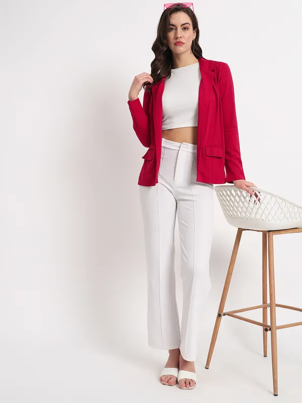 Pink_Polyester_Coat_For_Women