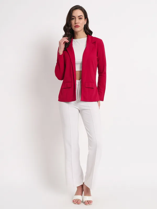 Pink_Polyester_Coat_For_Women