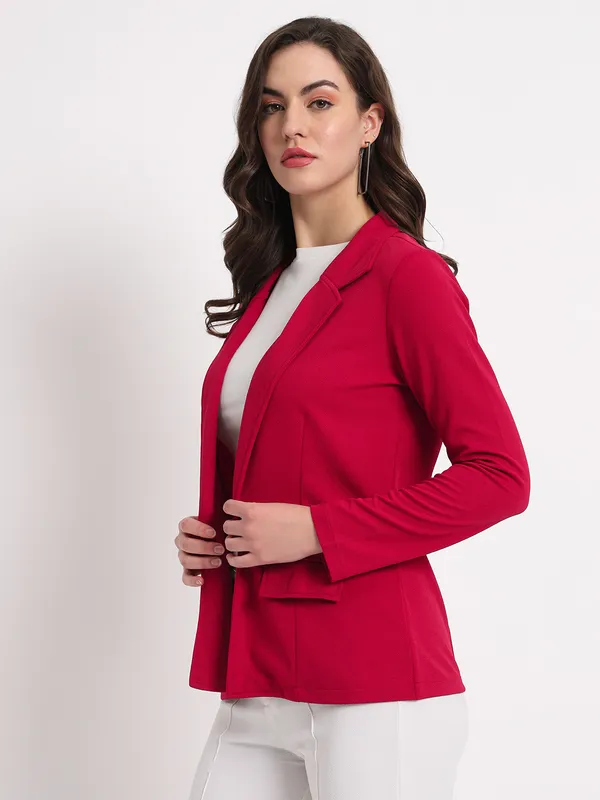 Pink_Polyester_Coat_For_Women