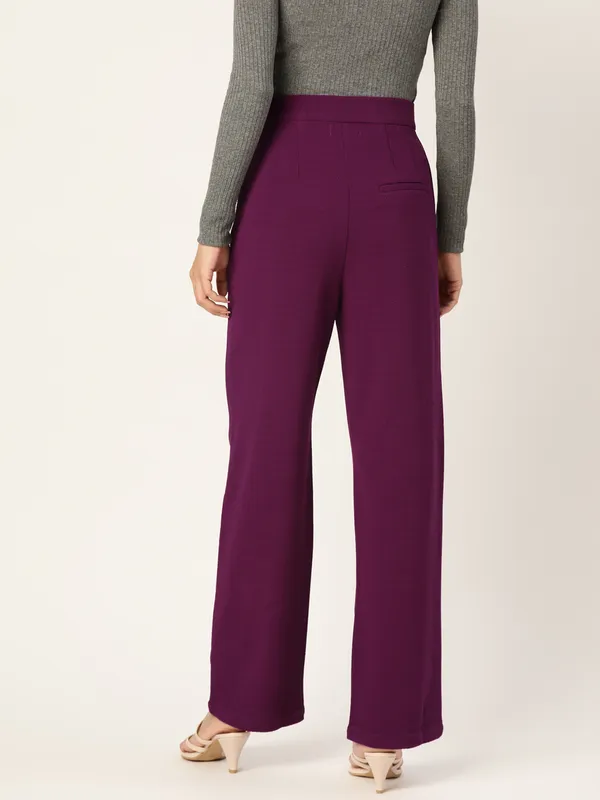 Zastraa_Women_Burgundy_Smart_High-Rise_Parallel_Trousers