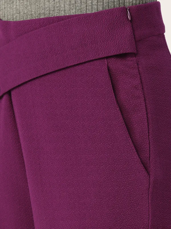 Zastraa_Women_Burgundy_Smart_High-Rise_Parallel_Trousers