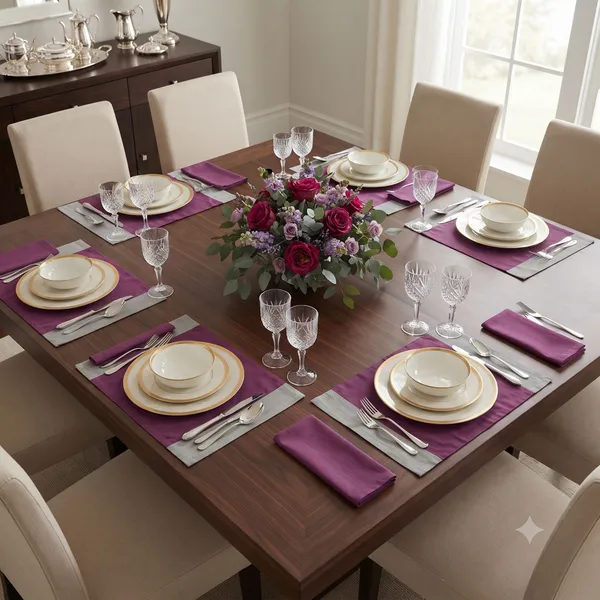 Pack_of_18_Pieces_Polysilk_Purple_Silver_Combination_Place_Mat_With_Napkin_for_Dining_and_Center_Table