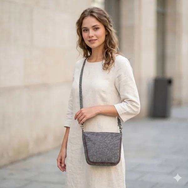 Pack_of_1_Piece_Polyester_Grey_Delta_Boucle_Collection_Sling_Bag__for_Girl_and_Women