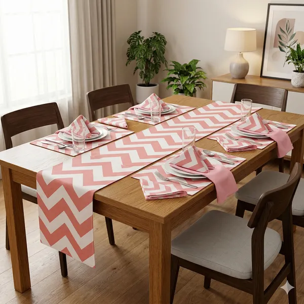 Cotton_Chevron_Printed_Pink_Table_Runner_With_Place_Mat_and_Napkin-Dining_&_Center_Table_for_Decoration_and_Party
