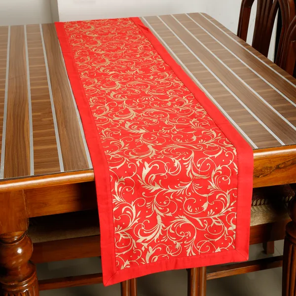 Pack_of_13,_19_&_25_Pieces_Cotton_Green_Gold_Printed_Table_Runner_With_Place_Mat_for_Dining_&_Center_Table