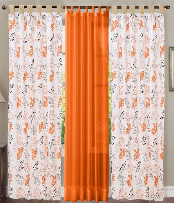 Pack_of_3_Pieces_Cotton_Saftey_Orange_Bloom_Bliss_Printed_Collection_Tab_Top_Curtain_Set_For_Bedroom_and_Living_Room