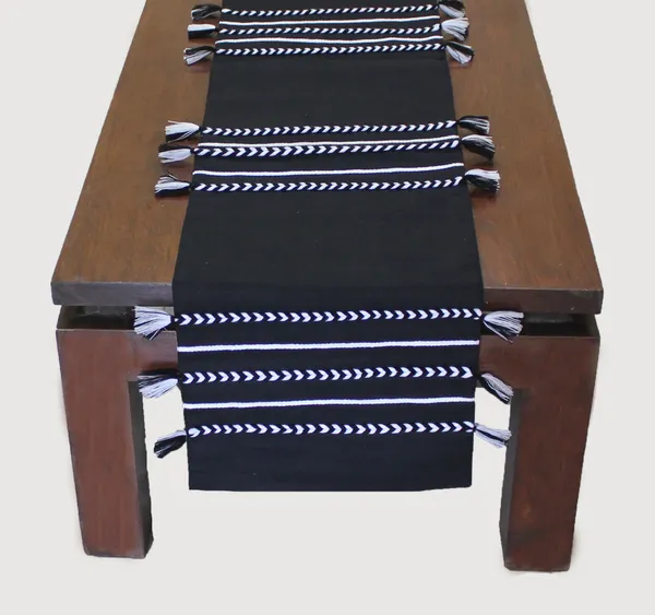 Pack_of_1_Piece_Cotton_Midnight_Black_Boho_Tassel_Collection_Table_Runner-For_Dining_&_Center_Table