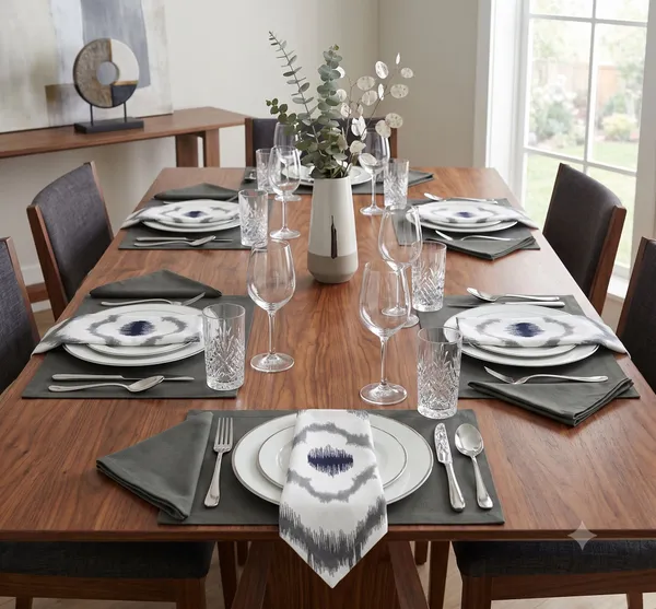 Pack_of_12_Pieces_Cotton_Grey_3_Ikat_Printed_and_Plain_Napkin_Set_for_Dining_and_Kitchen