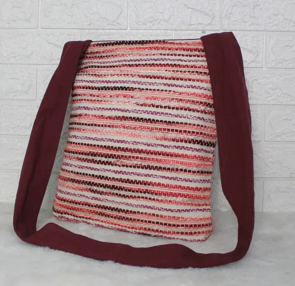 Pack_of_1_Piece_Premium_Cotton_Maroon_Stripe_Villa_Collection_Crossbody_Messenger_Shoulder_Bag_for_Women,_Men,_Girl_&_Boy