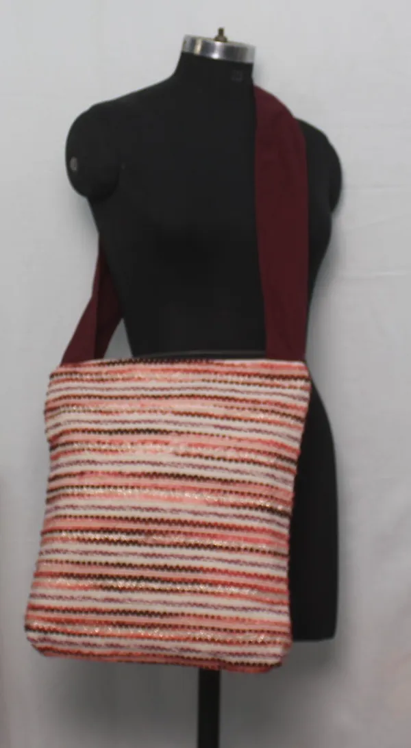 Pack_of_1_Piece_Premium_Cotton_Maroon_Stripe_Villa_Collection_Crossbody_Messenger_Shoulder_Bag_for_Women,_Men,_Girl_&_Boy
