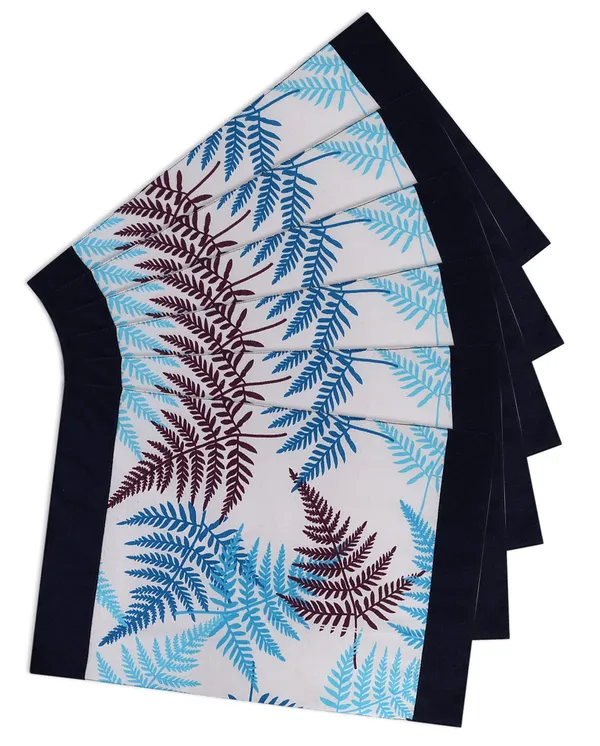 Pack_of_5,7_&_9_Cotton_Blue_Tropical_Leaf_Collection_Table_Cover_With_Place_Mat-for_Dining_and_Center_Table