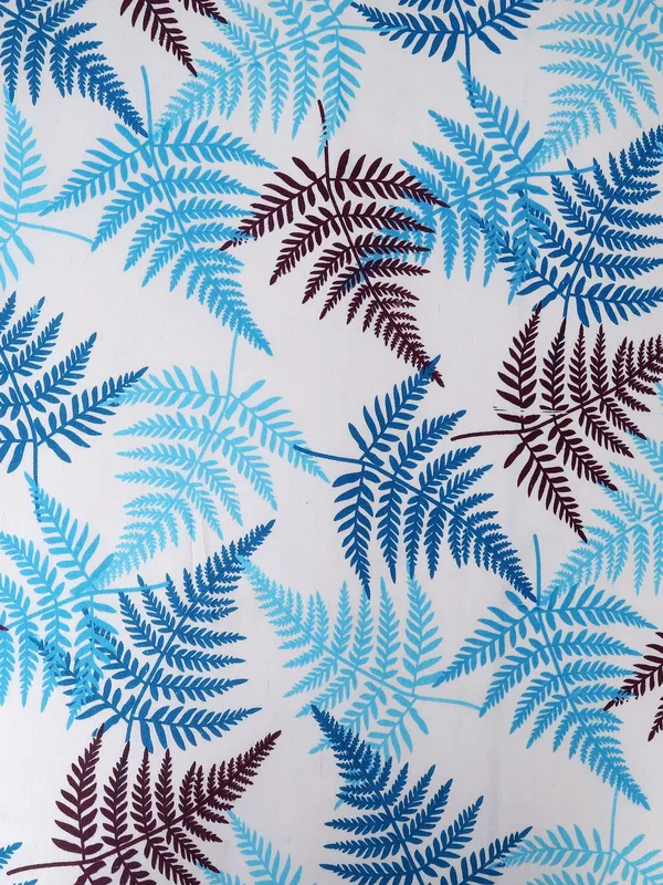 Pack_of_5,7_&_9_Cotton_Blue_Tropical_Leaf_Collection_Table_Cover_With_Place_Mat-for_Dining_and_Center_Table