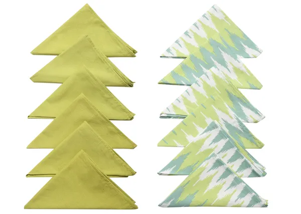 Pack_of_12_Pieces_Cotton_Green_Ternion_Printed_and_Plain_Napkin_Set_for_Dining_and_Kitchen