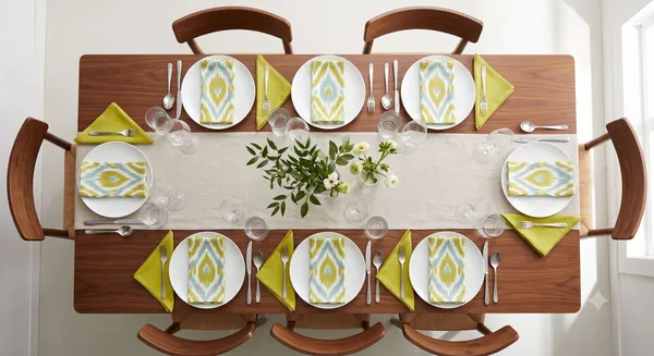 Pack_of_12_Pieces_Cotton_Green_Ternion_Printed_and_Plain_Napkin_Set_for_Dining_and_Kitchen