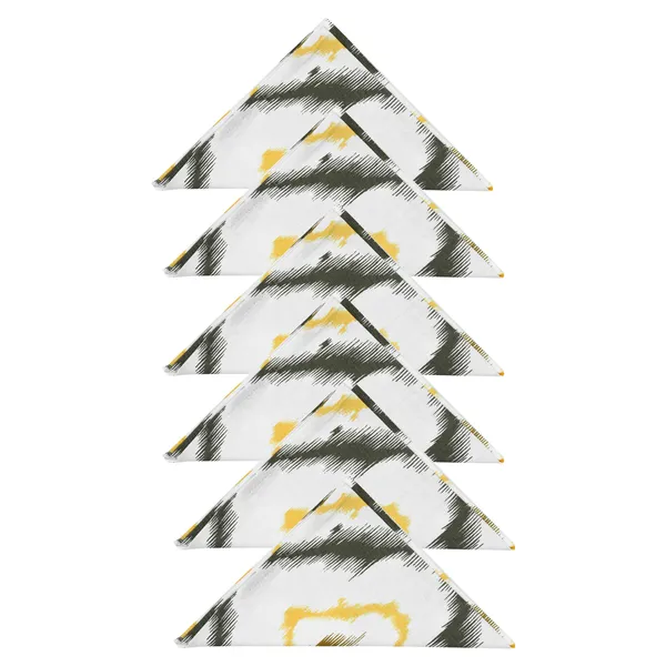 Pack_of_12_Pieces_Cotton_Yellow_3_Ikat_Printed_and_Plain_Napkin_Set_for_Dining_and_Kitchen