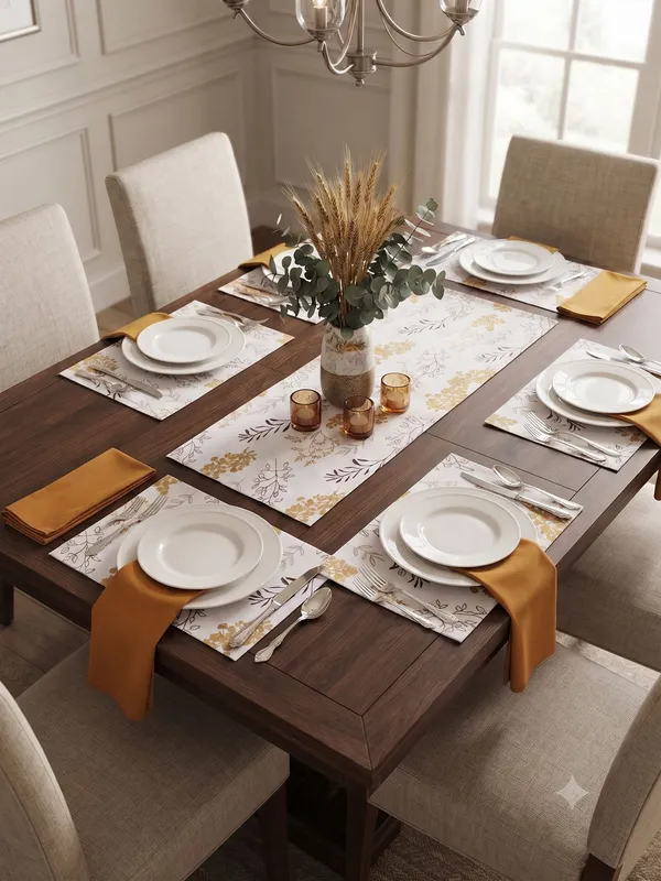 Pack_of_18_Pieces_Cotton_Yellow_Bloom_Bliss_Printed_Collection_Place_Mat_With_Napkin-For_Dinning_Table,_Center_Room_and_Kitchen