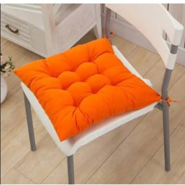 Pack_of_1_Piece_Cotton_Orange_Soild_Chair_Pad_for_Chair_&_Floor