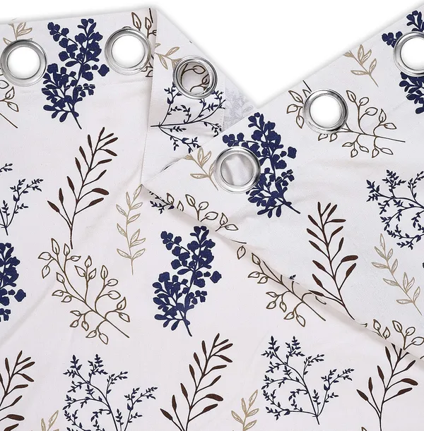 Pack_of_3_Pieces_Cotton_French_Navy_Blue_Bloom_Bliss_Printed_Collection_Eyelet_Curtain_Set_For_Bedroom_and_Living_Room