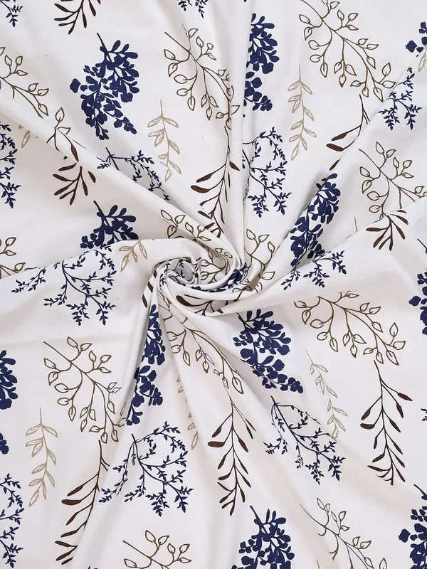 Pack_of_3_Pieces_Cotton_French_Navy_Blue_Bloom_Bliss_Printed_Collection_Eyelet_Curtain_Set_For_Bedroom_and_Living_Room