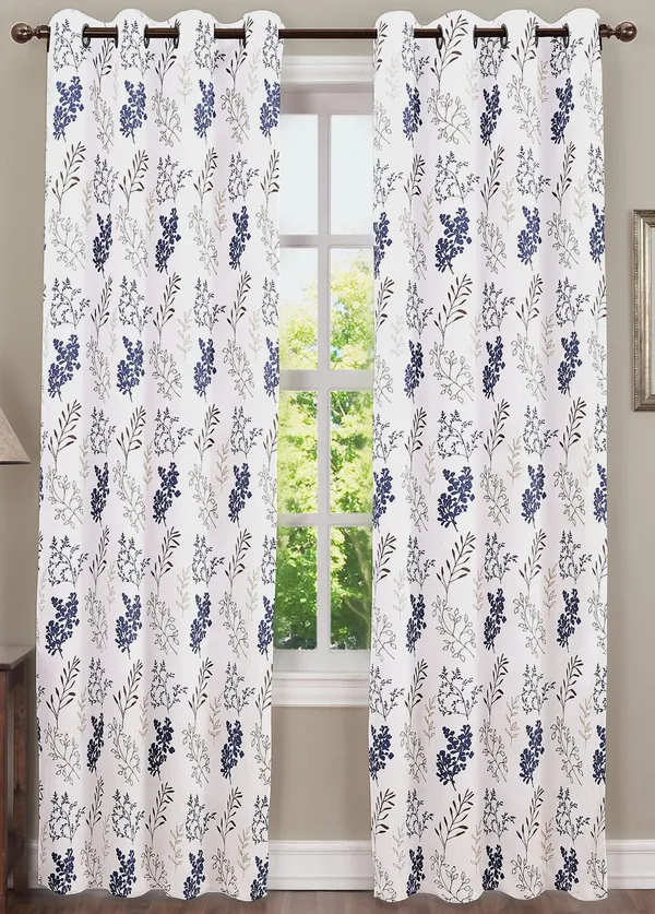 Pack_of_3_Pieces_Cotton_French_Navy_Blue_Bloom_Bliss_Printed_Collection_Eyelet_Curtain_Set_For_Bedroom_and_Living_Room