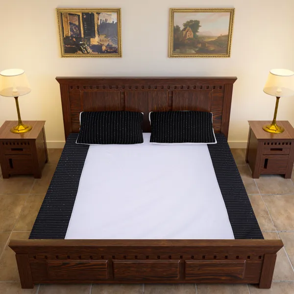 Pack_of_2_&_3_Pieces_PolyCotton_Midnight_Black_Bedsheet_Harmony_Sequence_Collection_With_Pillow_Cover-For_Bedroom