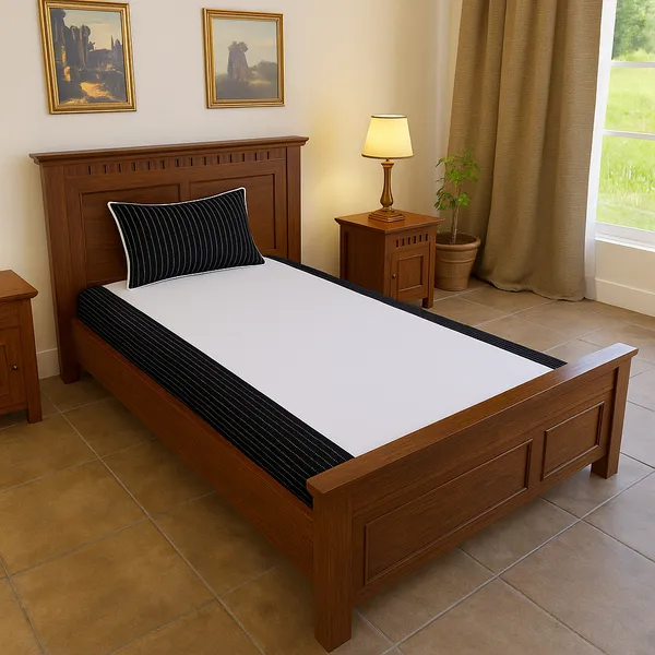 Pack_of_2_&_3_Pieces_PolyCotton_Midnight_Black_Bedsheet_Harmony_Sequence_Collection_With_Pillow_Cover-For_Bedroom
