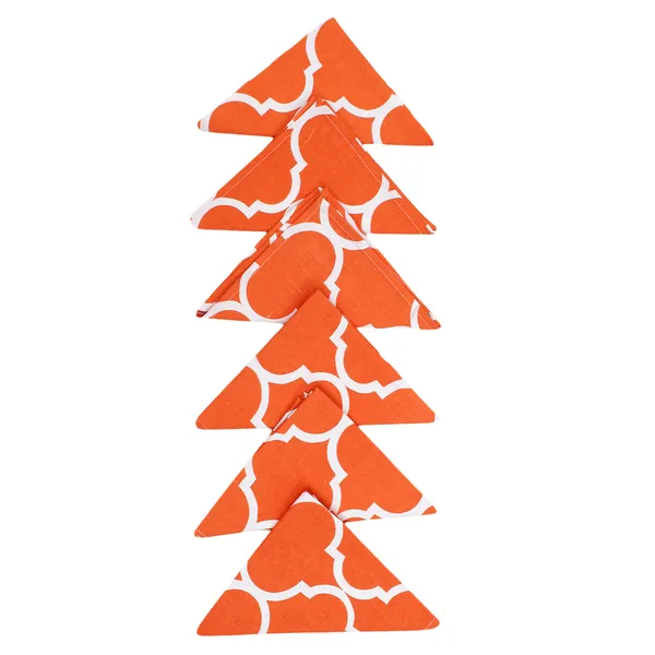 Pack_of_12_Pieces_Cotton_Orange_Ogee_Printed_and_Plain_Napkin_Set_for_Dining_and_Kitchen