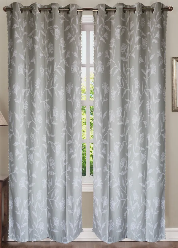 Pack_of_2_Pieces_Polyester_Silver_Tropical_Leaf_Printed_Eyelet_Curtain_Set_For_Bedroom_and_Living_Room
