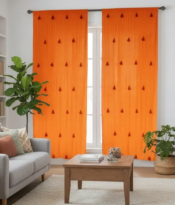 Pack_of_2_Cotton_Orange_Merit_Tassel_Collection_Curtain_Set_for_Window_and_Door