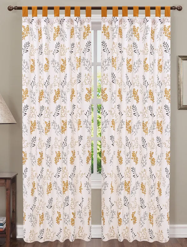 Pack_of_3_Pieces_Cotton_Cyber_Mustard_Bloom_Bliss_Printed_Collection_Tab_Top_Curtain_Set_For_Bedroom_and_Living_Room