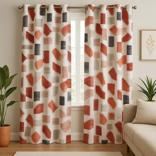 Pack_of_2_Pieces_Polyester_Maroon_Geometry_Abstract_Digital_Print_Eyelet_Curtain_Set_For_Bedroom_and_Living_Room