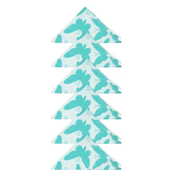 Pack_of_12_Pieces_Cotton_Aqua_Butterfly_Printed_and_Plain_Napkin_Set_for_Dining_and_Kitchen