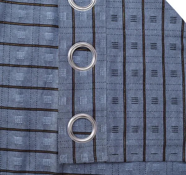 Pack_of_2_Cotton_Steel_Grey_Check_Reflection_Collection_Eyelet_Curtainfor_Window_and_Door