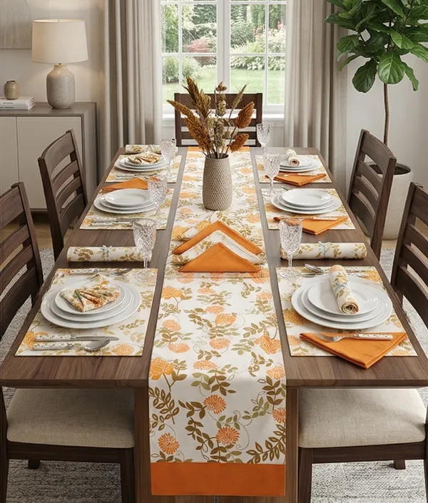 Cotton_Floral_Printed_Orange_Table_Runner_With_Place_Mat_and_Napkin-Dining_&_Center_Table_for_Decoration_and_Party