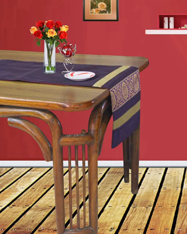 Pack_of_1_Piece_Polyester_Purple_Floral_Brocekt_Table_Runner-_Dining_&_Center_Floral_Brocekt_Table