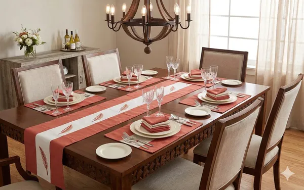 Adornado_leaf_embroidery_Rust_Table_Runner_With_Place_Mat_and_Napkin-Dining_&_Center_Table_for_Decoration_and_Party