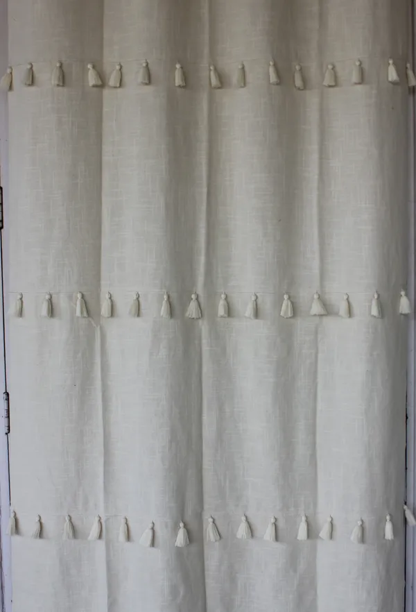 Pack_of_2_Pieces_Cotton_Cream_Merit_Tassel_Collection_Eyelet_Curtain_Set_For_Bedroom_and_Living_Room