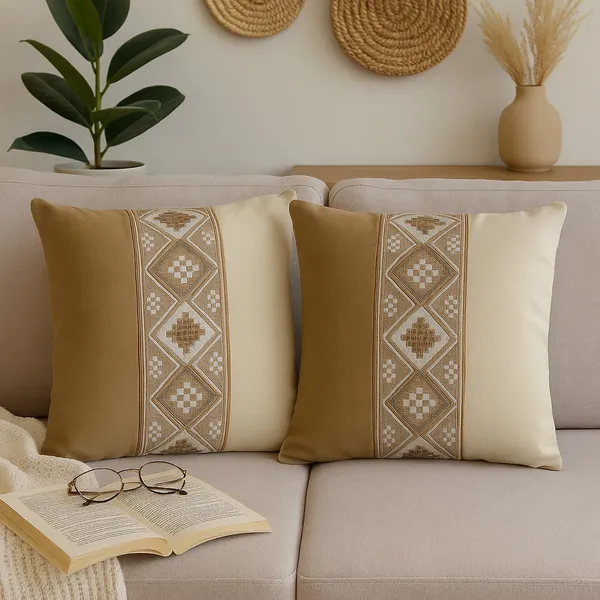Pack_of_2_Pieces_Cotton_Beige_Mesh_Jacquard_Collection_Cushion_Cover_for_Living_Room_and_Bedroom