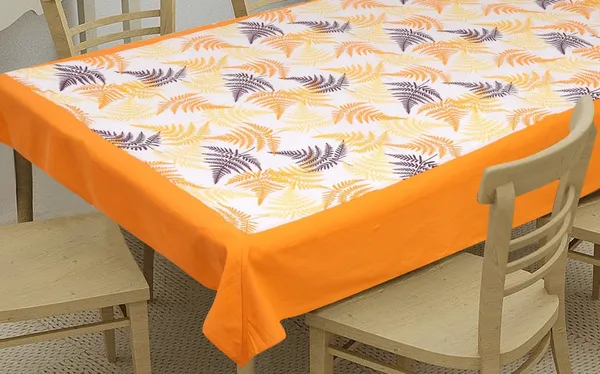 Pack_of_1_Piece_Cotton_Orange_Single_Tropical_Leaf_Collection_Table_Cover-for_Dining_and_Center_Table