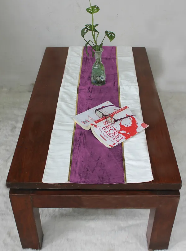 Pack_of_1_Piece_Cotton_Purple_Ariel_Velvet_Collection_Table_Runner-For_Dining_&_Center_Table