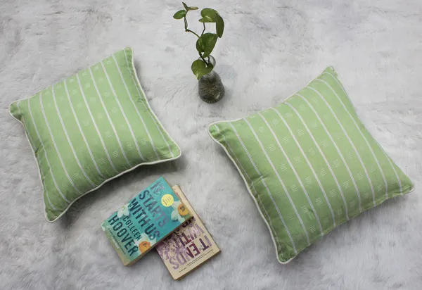 Pack_of_2_Piece_Cotton_Lime_Green_Check_Reflection_Collection_Cushion_&_Pillow_Cover-for_Living_Room_and_Bedroom